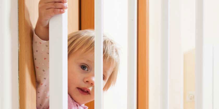 child in crib