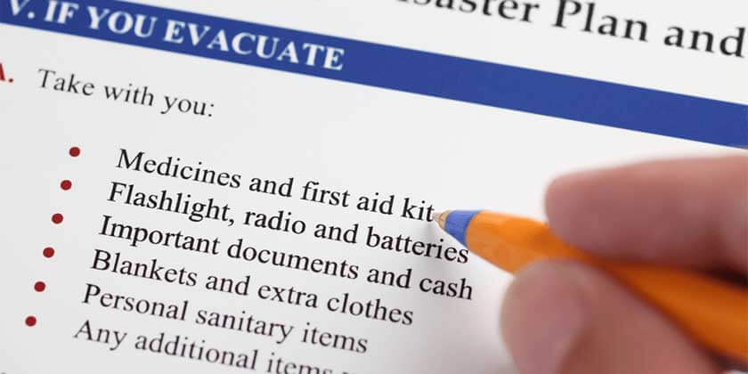 filling out checklist