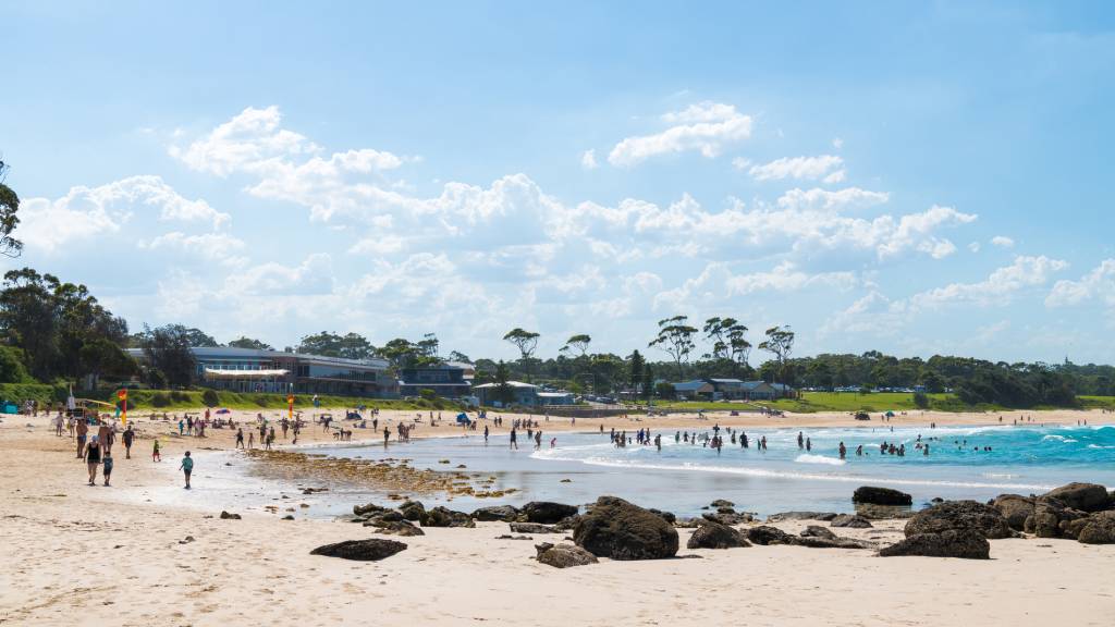 A beach view of Mollymook NSW