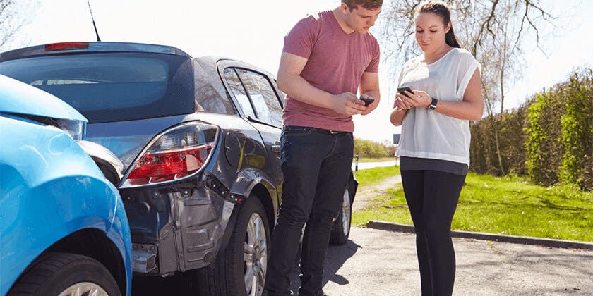 exchanging details after accident 