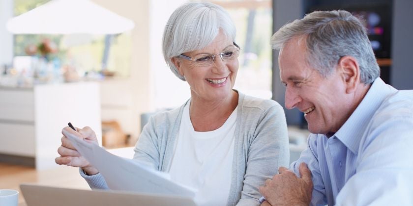 older couple discussing estate