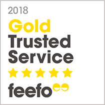 Gold Trusted Service Award 2018 – Feefo