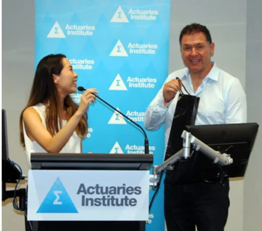 Michelle presenting at a 2018 Young Actuaries Program Insights session alongside Mike Daniels (FOUNDER, THE BEHAVIOURAL ARCHITECTS).