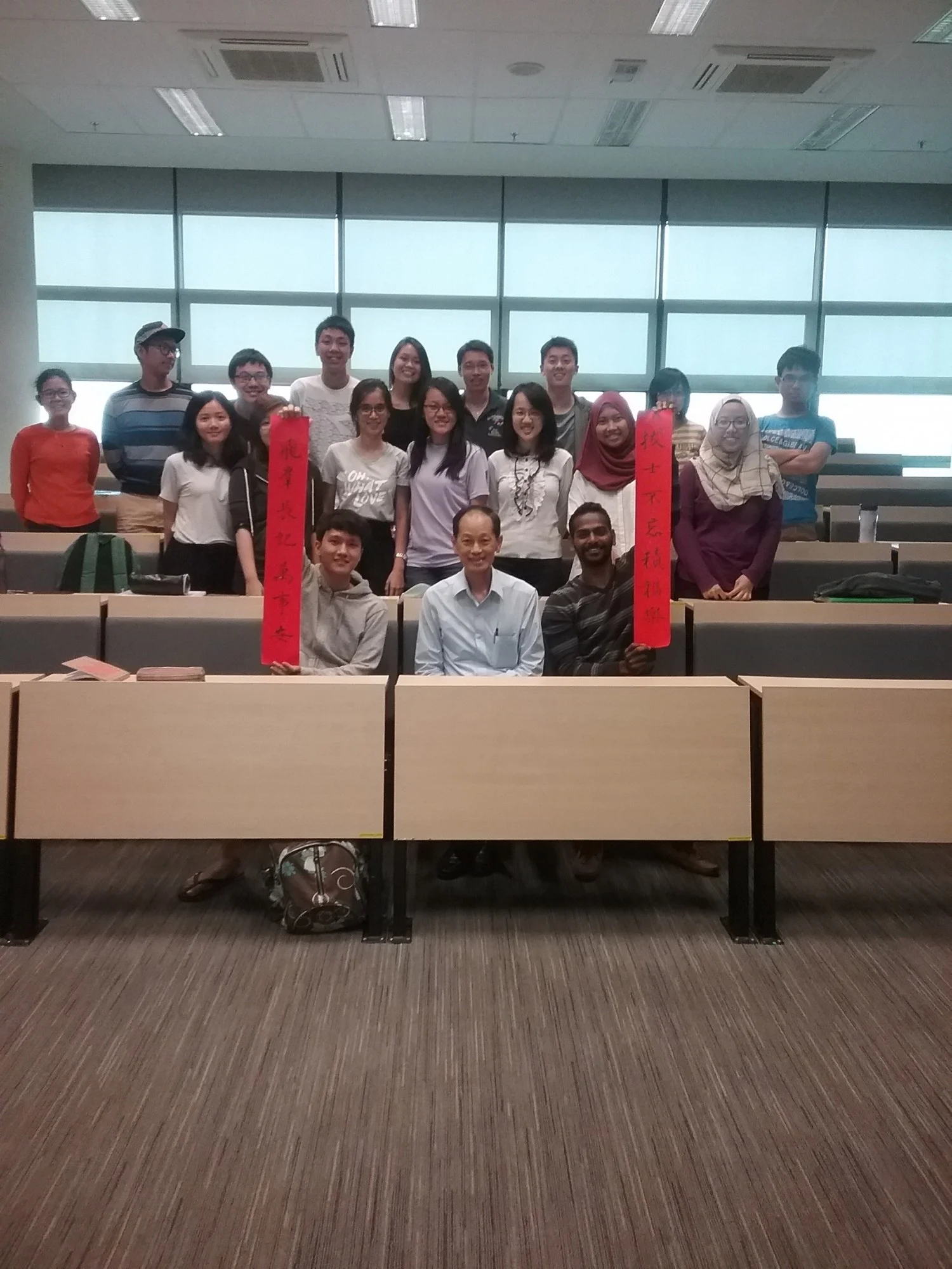 David and his students before Chinese New Year