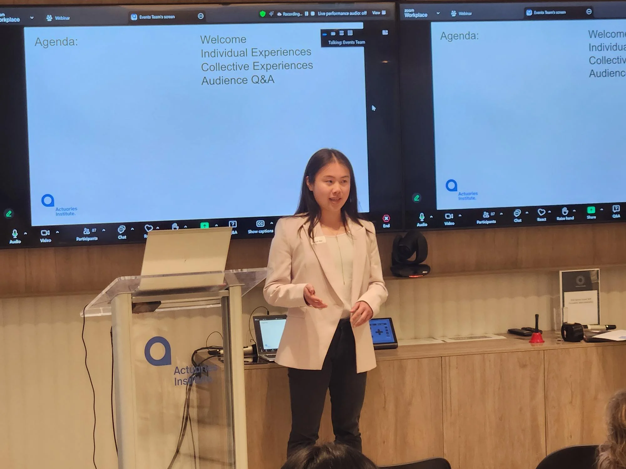 Crystal Mai discussing how split-second decisions on court have built presence, voice and composure at work