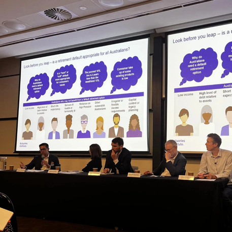 Actuary and Institute representative Nathan Bonarius (pictured far left) at 33rd Colloquium on Pensions and Retirement Research, CEPAR