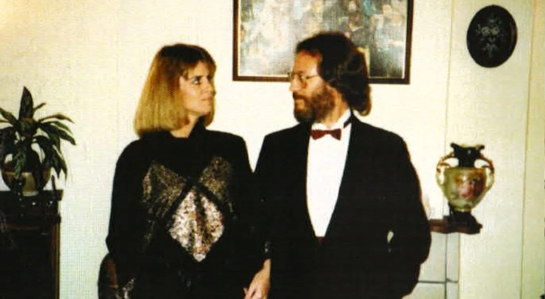 Partners in time: At home in 1990 with wife Rhonda, his greatest support through the years.