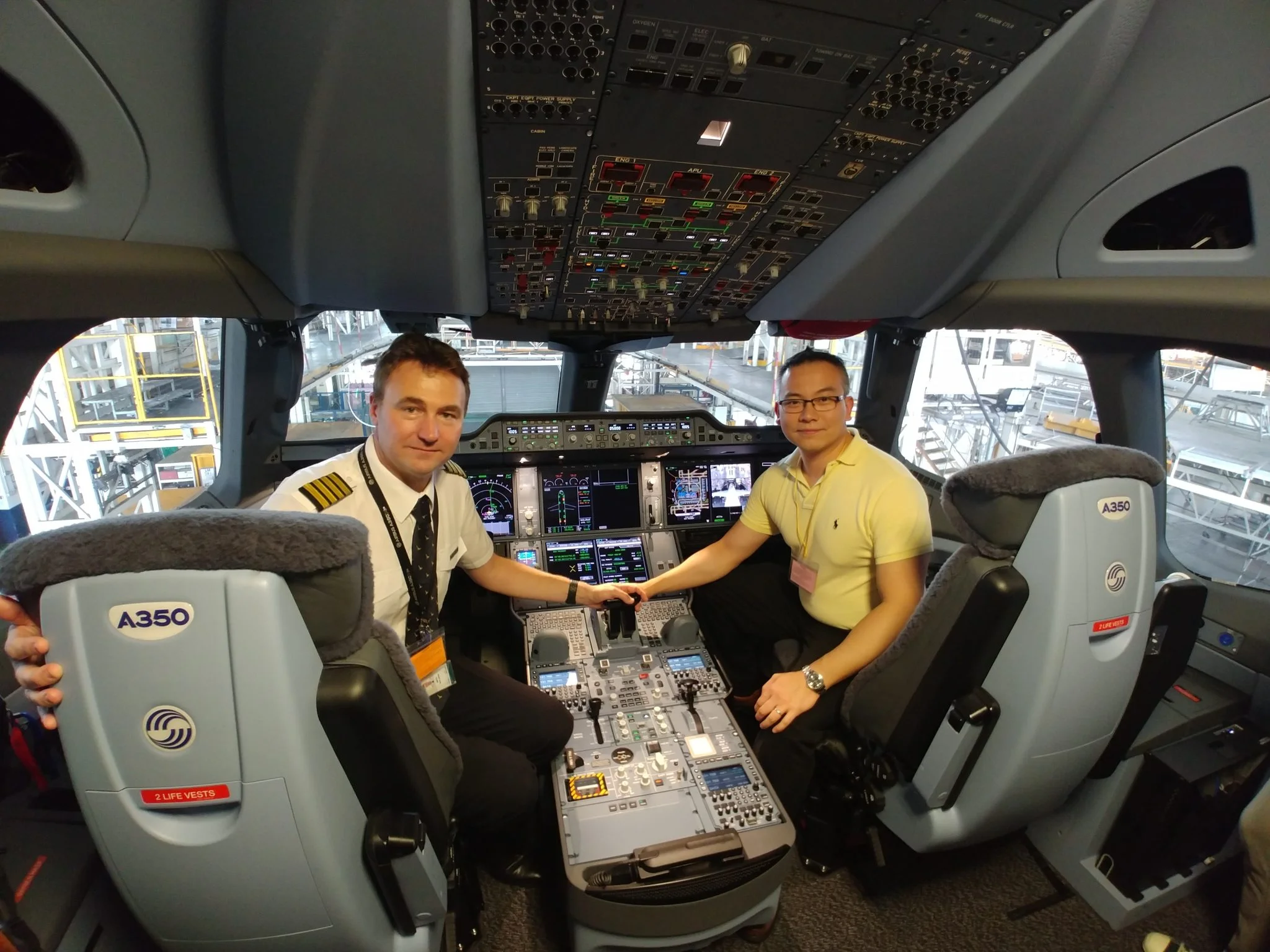 Inside the brand new A350-with pilot