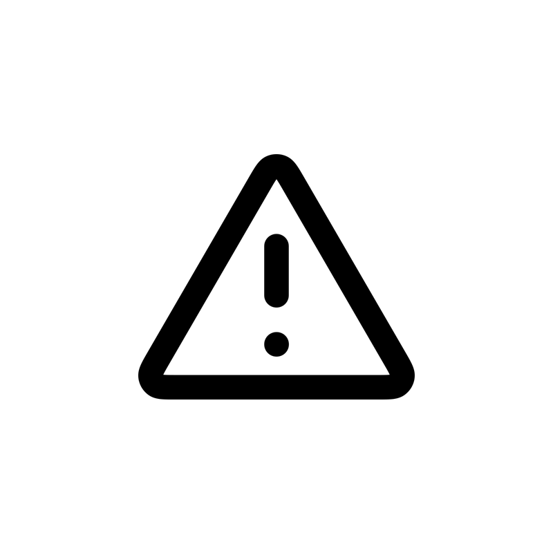 Risk icon showing a triangle and a Warning sign in the middle