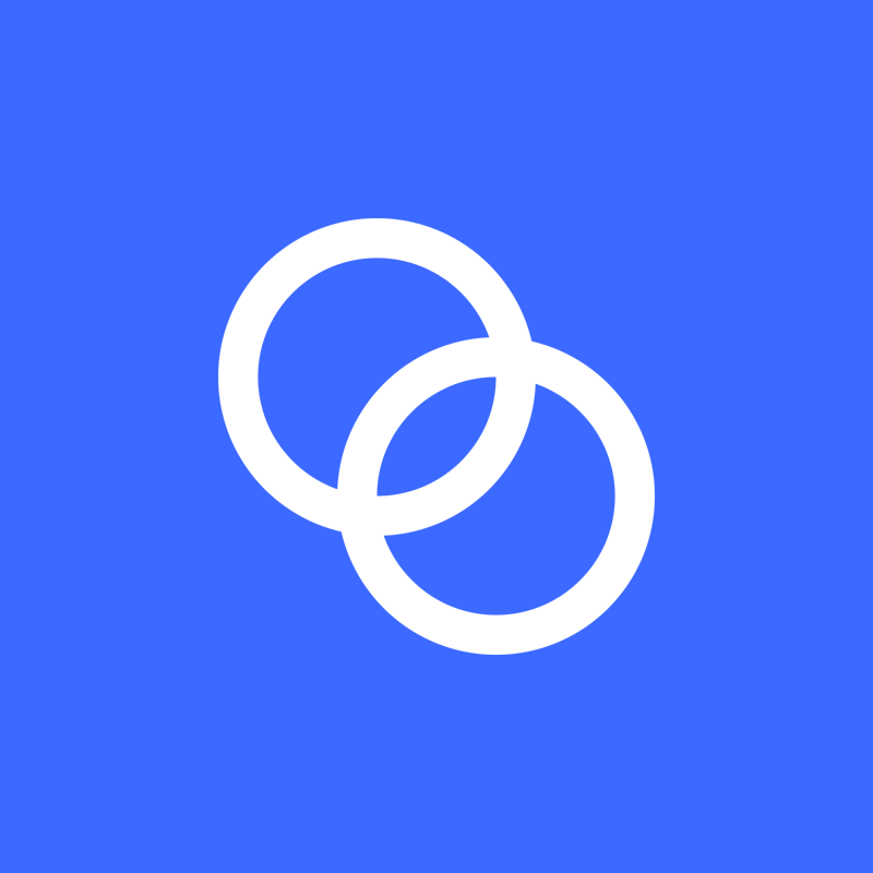 Two interlinked circles.