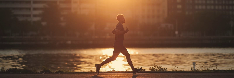 Image of a man running in Melbourne