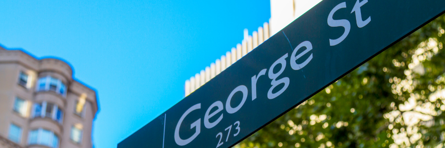 street sign of George street in Sydney 