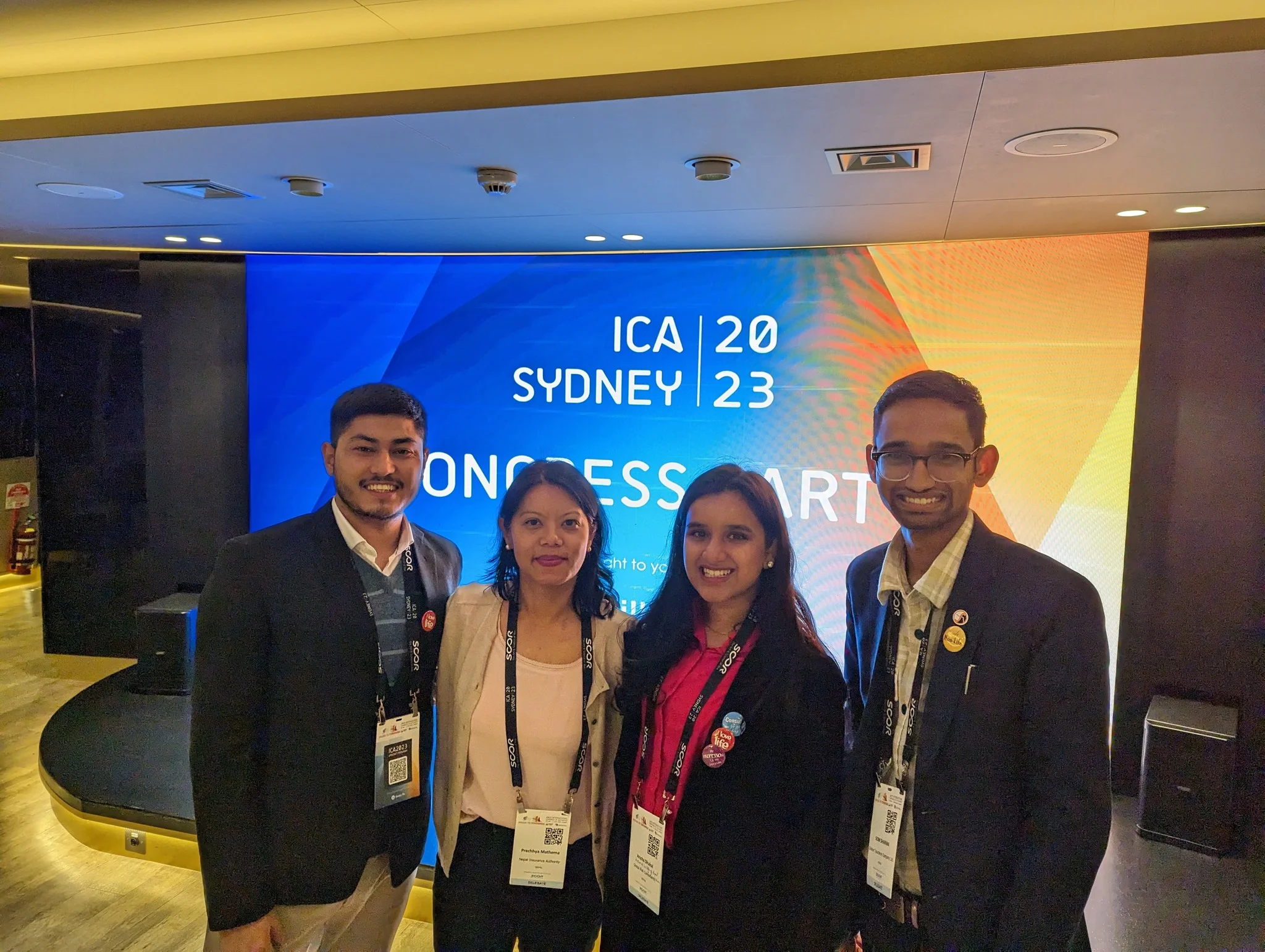 Prechhya and fellow Actuarial Society of Nepal delegates at ICA2023