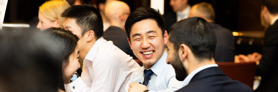 Group of people laughing 