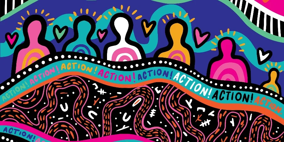 'Action' by Jessica Johnson. Source - Reconciliation Australia