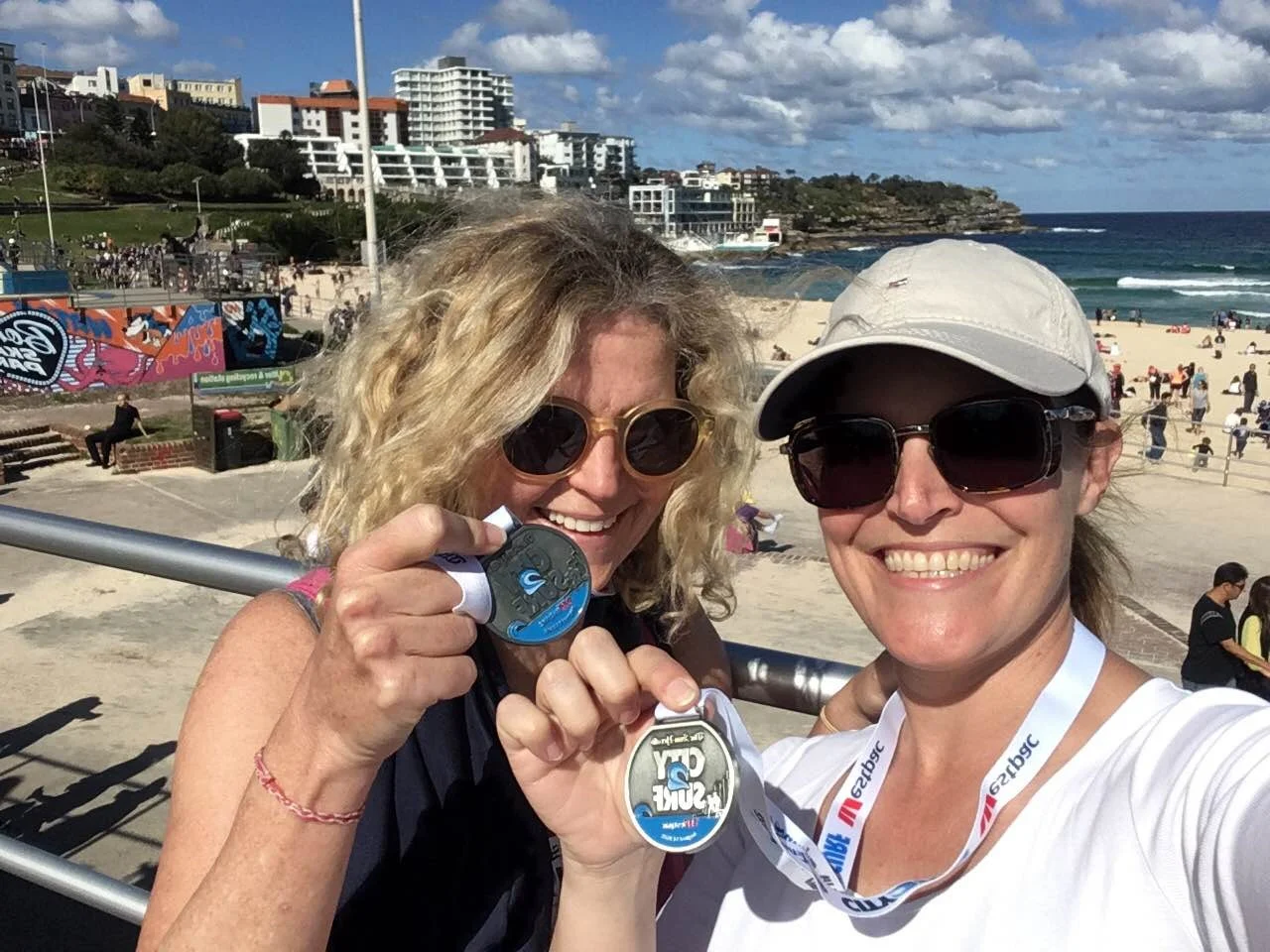 Beth and her friend Michelle after completing the City2Surf