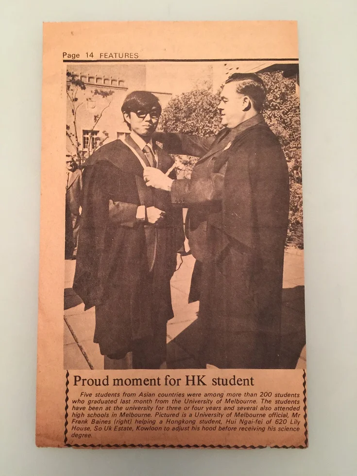 At his graduation