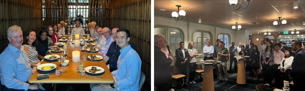 IMAGE: Our Council and Executive Team dinner (Left); and Meeting our members in Canberra (Right)