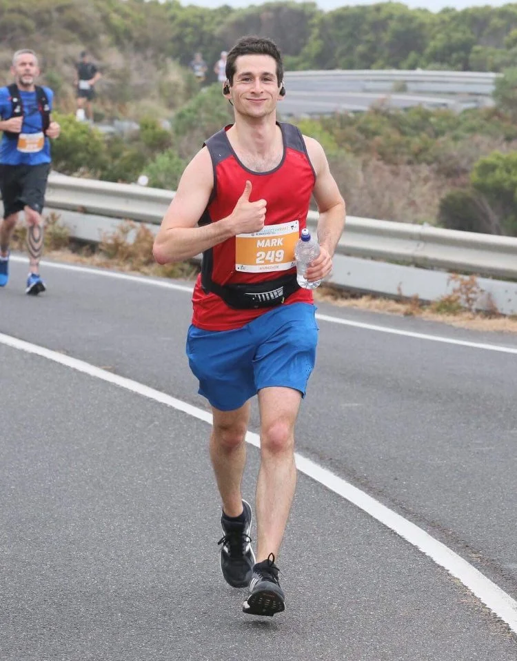 Running a marathon, my favourite hobby.