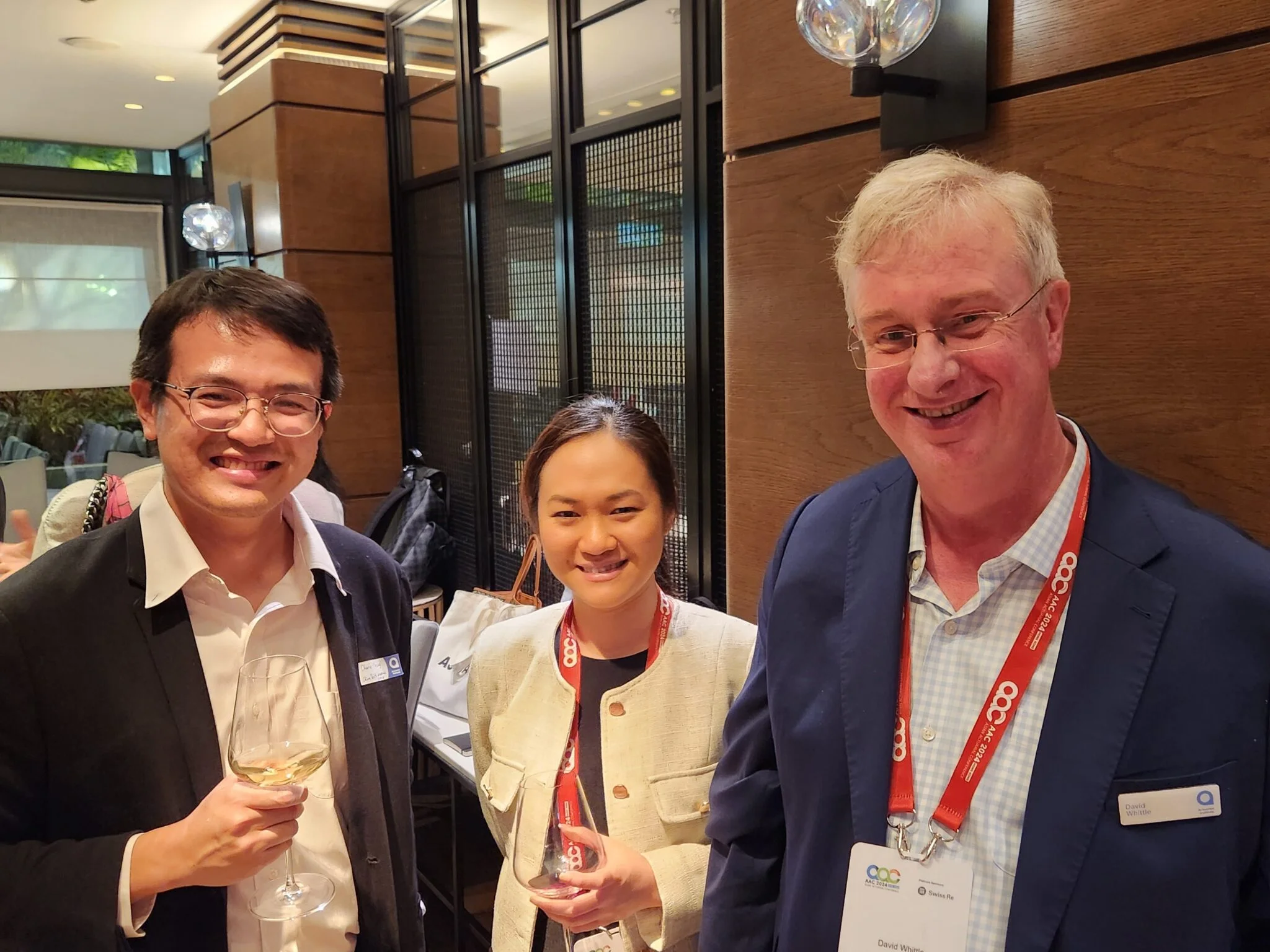 Charlie with Actuaries Institute 2024 President David Whittle at the Asian Actuarial Conference 2024 Hong Kong