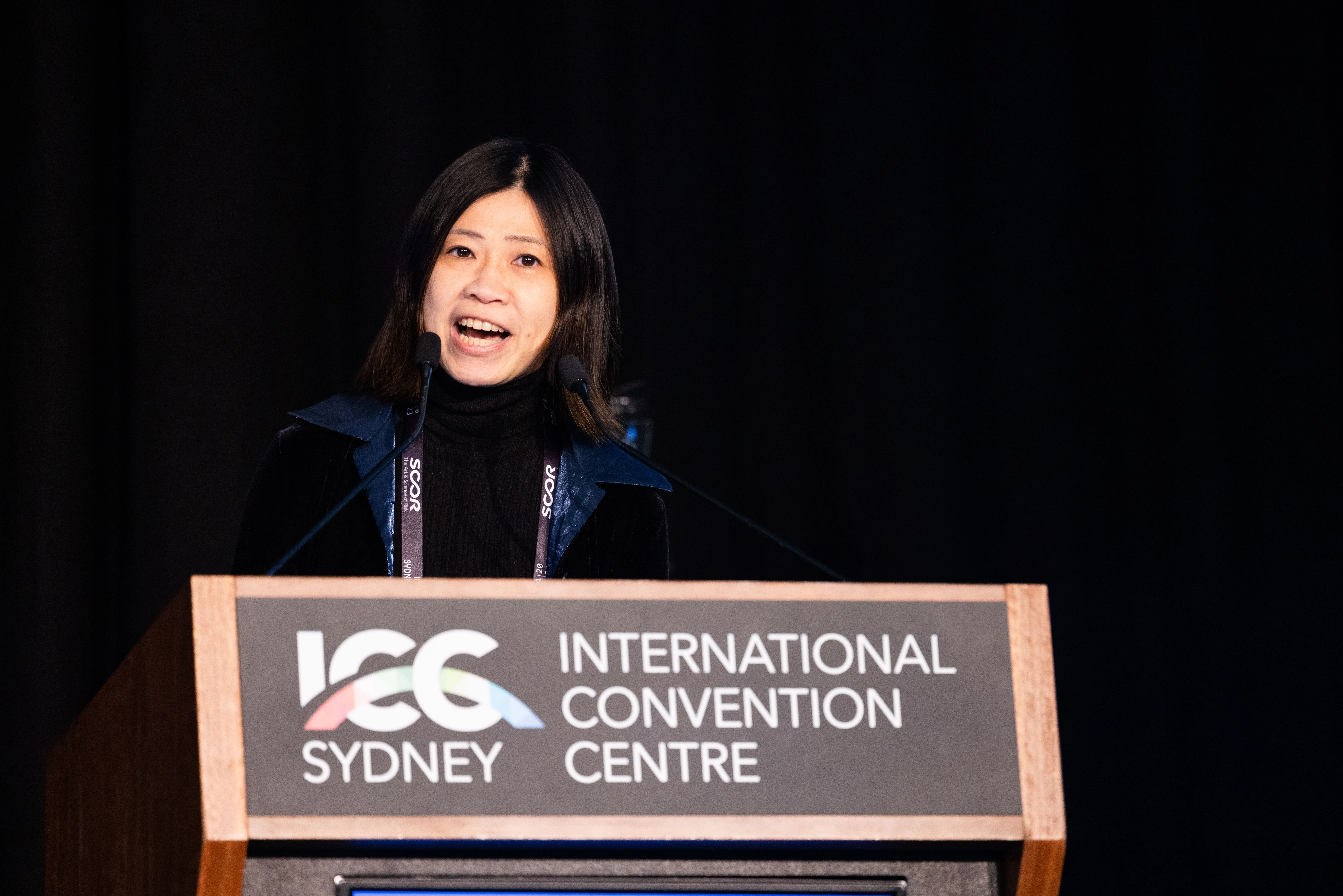 Iris presenting at the International Congress of Actuaries 2023 in Sydney, Australia 