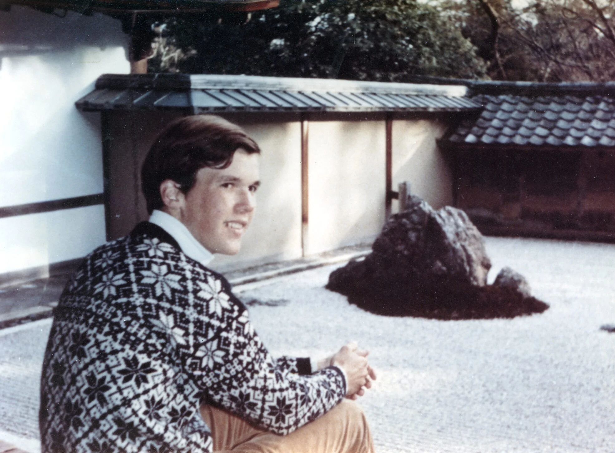 Anthony in Kyoto as an actuarial student on a Japanese government scholarship in 1974