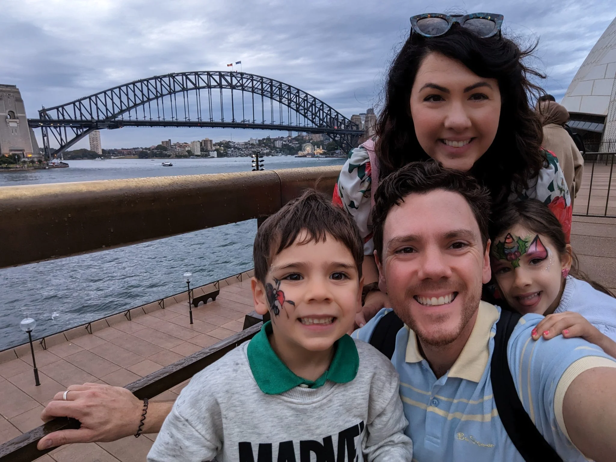 Bianka enjoying a day out with her family at Circular Quay, Sydney.