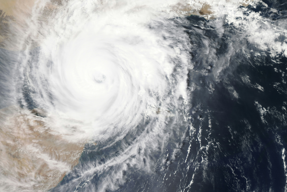 An overview of a cyclone forming of the coast of Australia