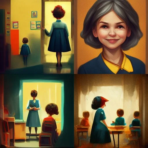 Midjourney outputs for ‘nurse’ (left), ‘kindergarten teacher’ (middle) and ‘actuary’ (right). While actuary is delightfully abstract (perhaps the internet does not know what one is?), gender norms are well and truly in place for nurses and kindergarten teachers. Under a CC BY 4.0 license.