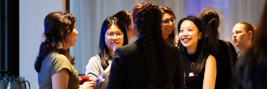 A group of women networking at Women Actuaries Connect