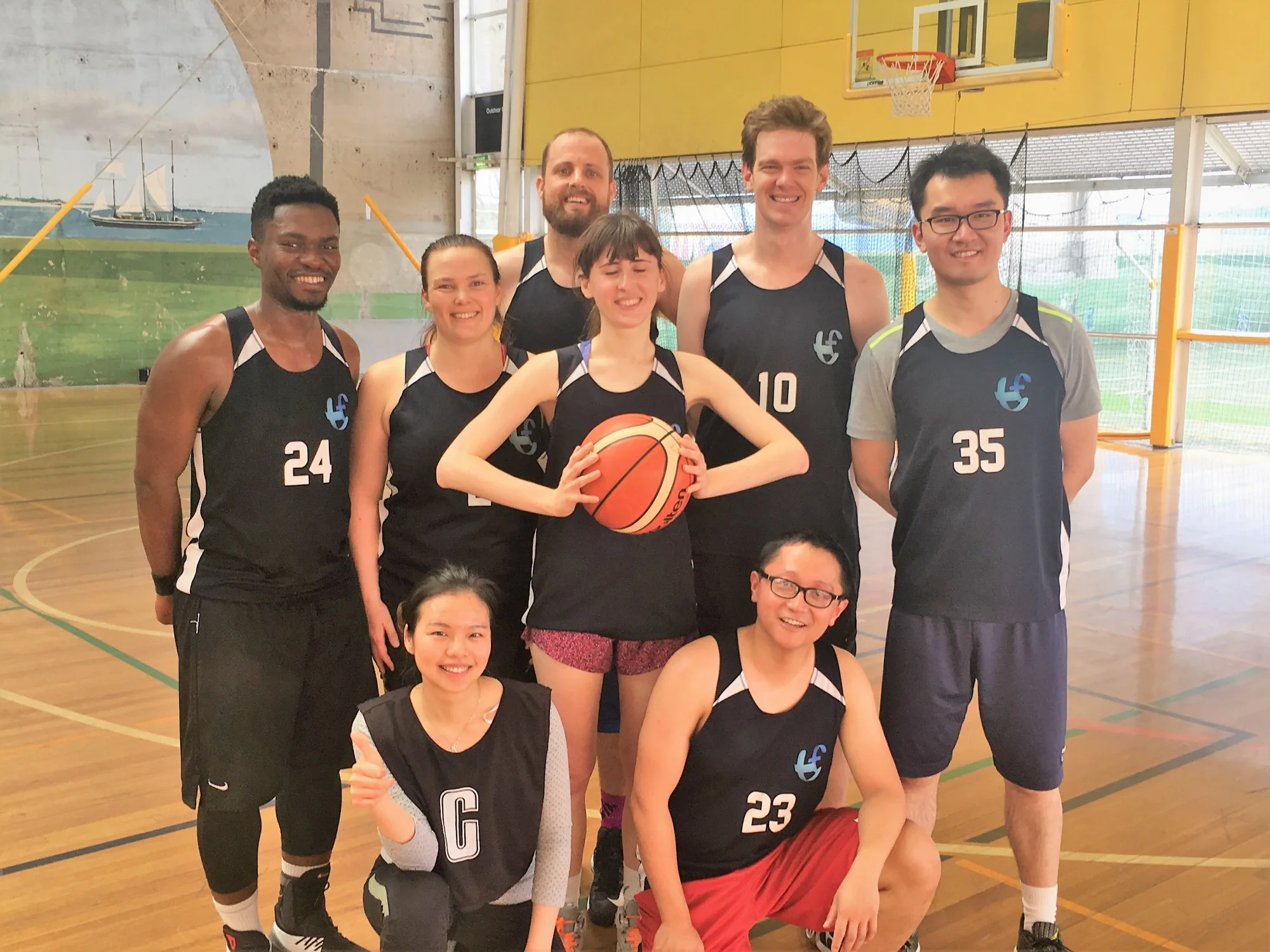 With the Taylor Fry Basketball team (a.k.a Taylor Swifts)