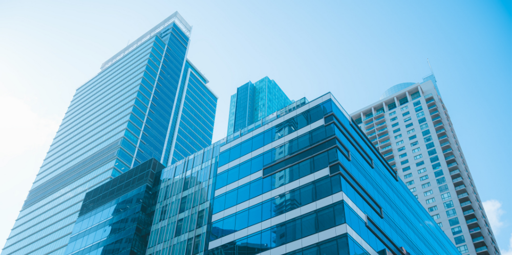 Building business skyscrapers in the Financial District Sydney, Australia