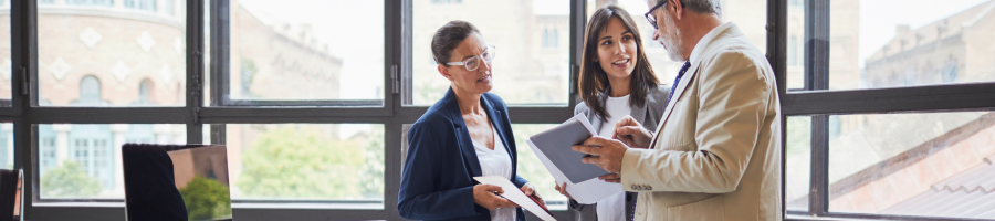 Group of people consulting on a subject.