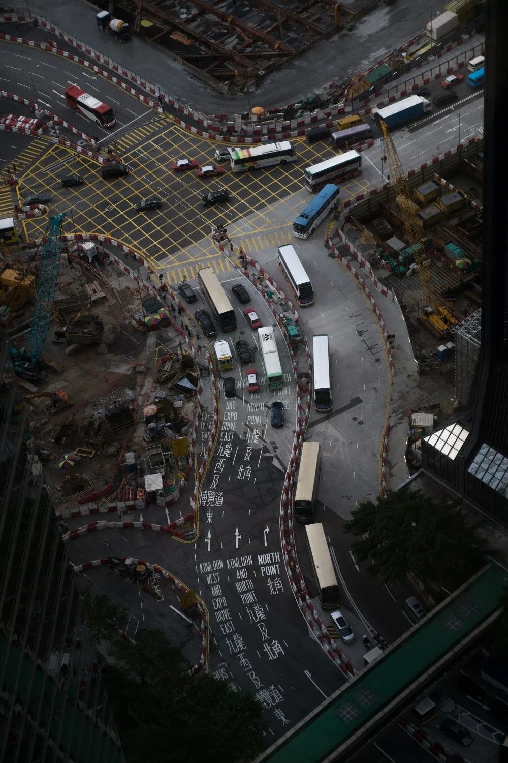 Hong Kong - where construction never stops and double decker busses are ubiquitous.