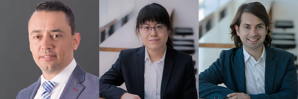 (L-R): Brnic Van Wyk, Mengyi Xu and Andrés Villegas