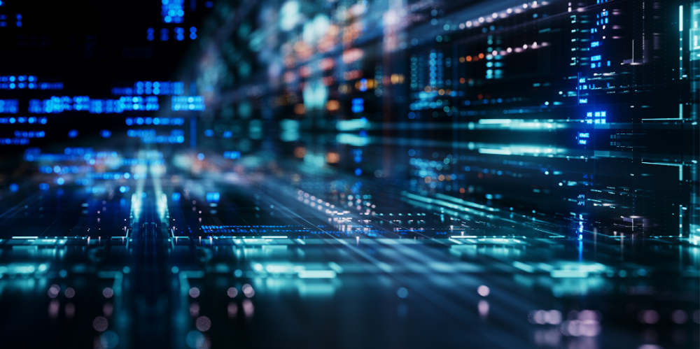 A digital concept of AI. 