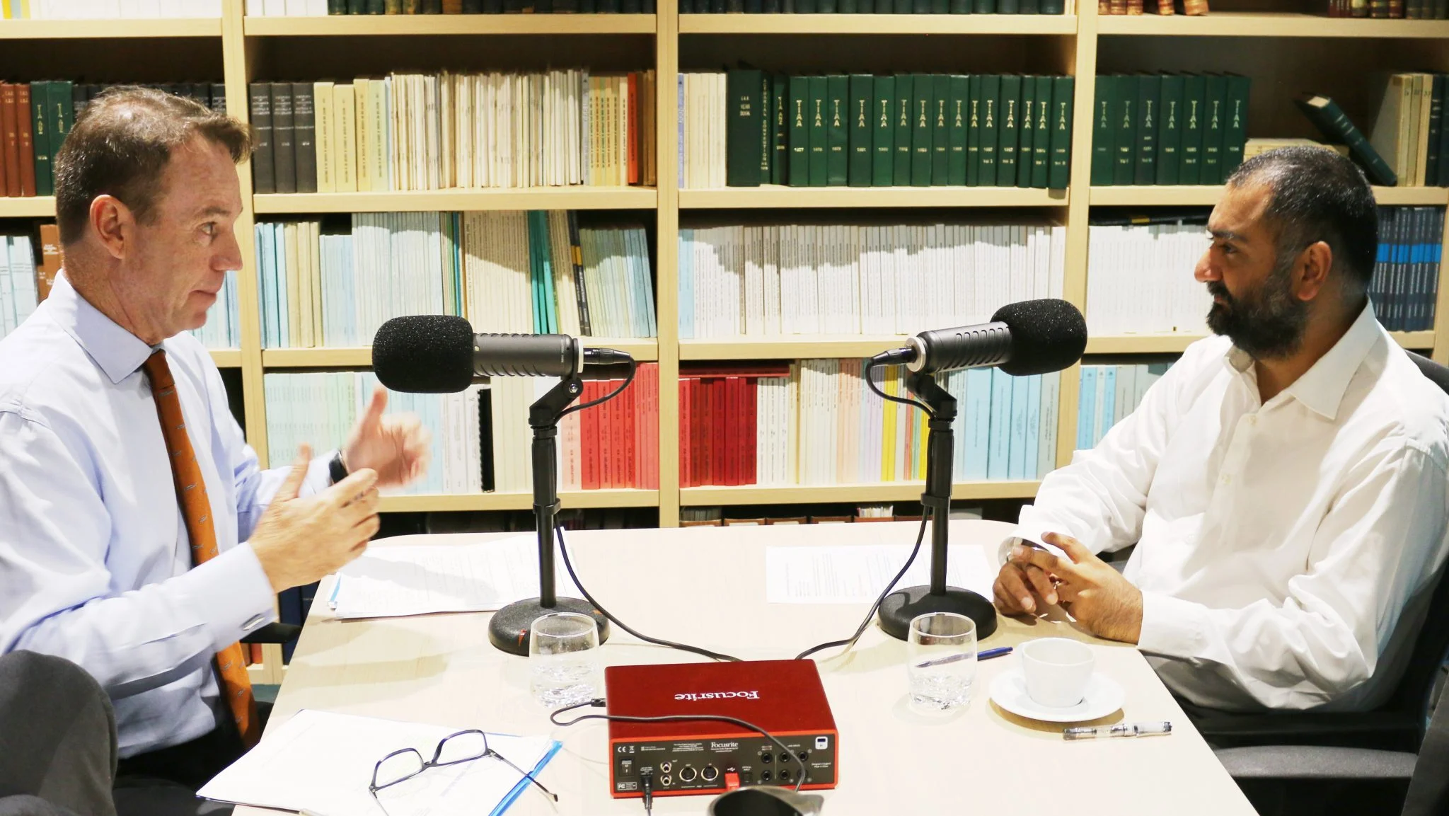 Geoff pictured left, Sharanjit pictured right