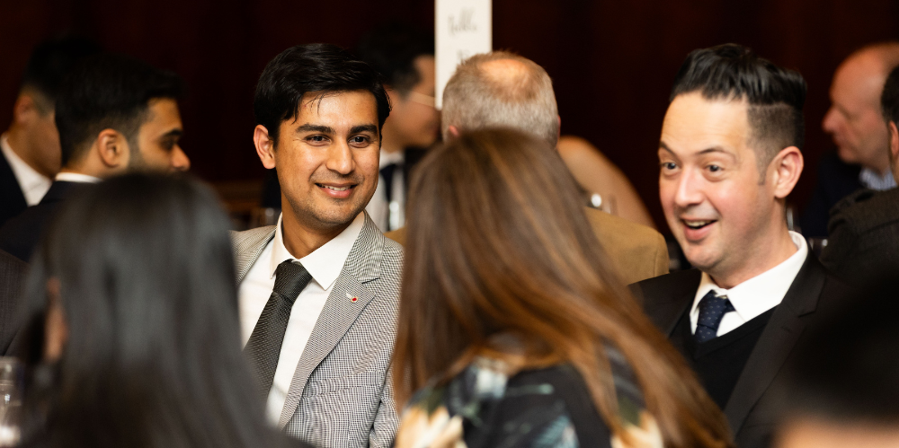 People engaging in discussion.