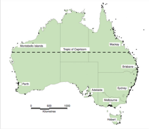 Source: John West, changing patterns of shark attacks in Australian Waters (2011)