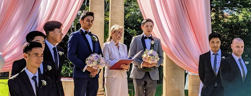 Ricky with his husband on their wedding day