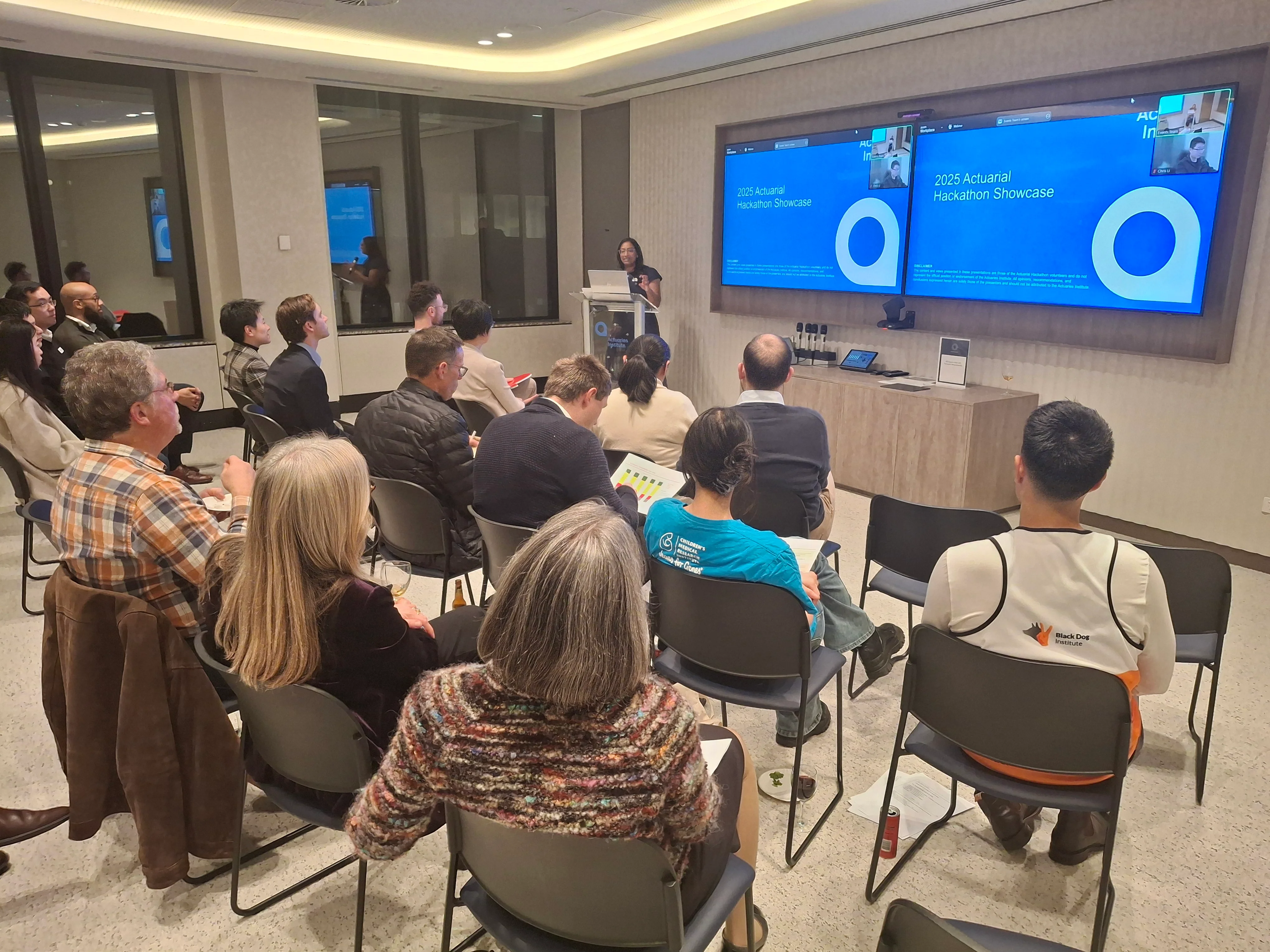Maathu Ranjan, Vice President of the Actuaries Institute, opening the 2025 Hackathon.