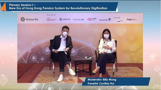 Billy Wong (right) and Cynthia Hui (left) during Plenary 1.