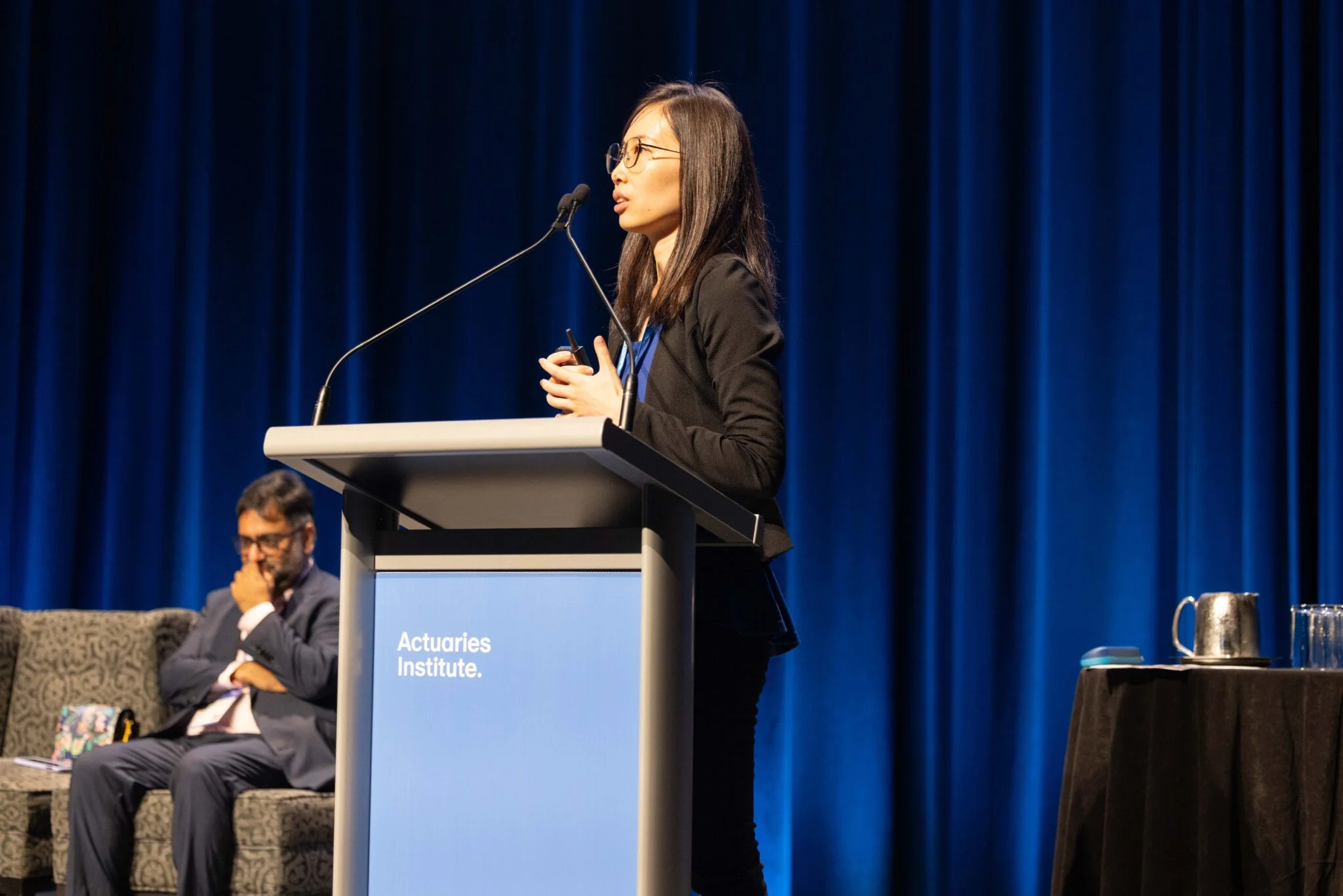 Evelyn Yong presents in the session "Qualitative Assessment of Complex and Interacting Climate Risks".