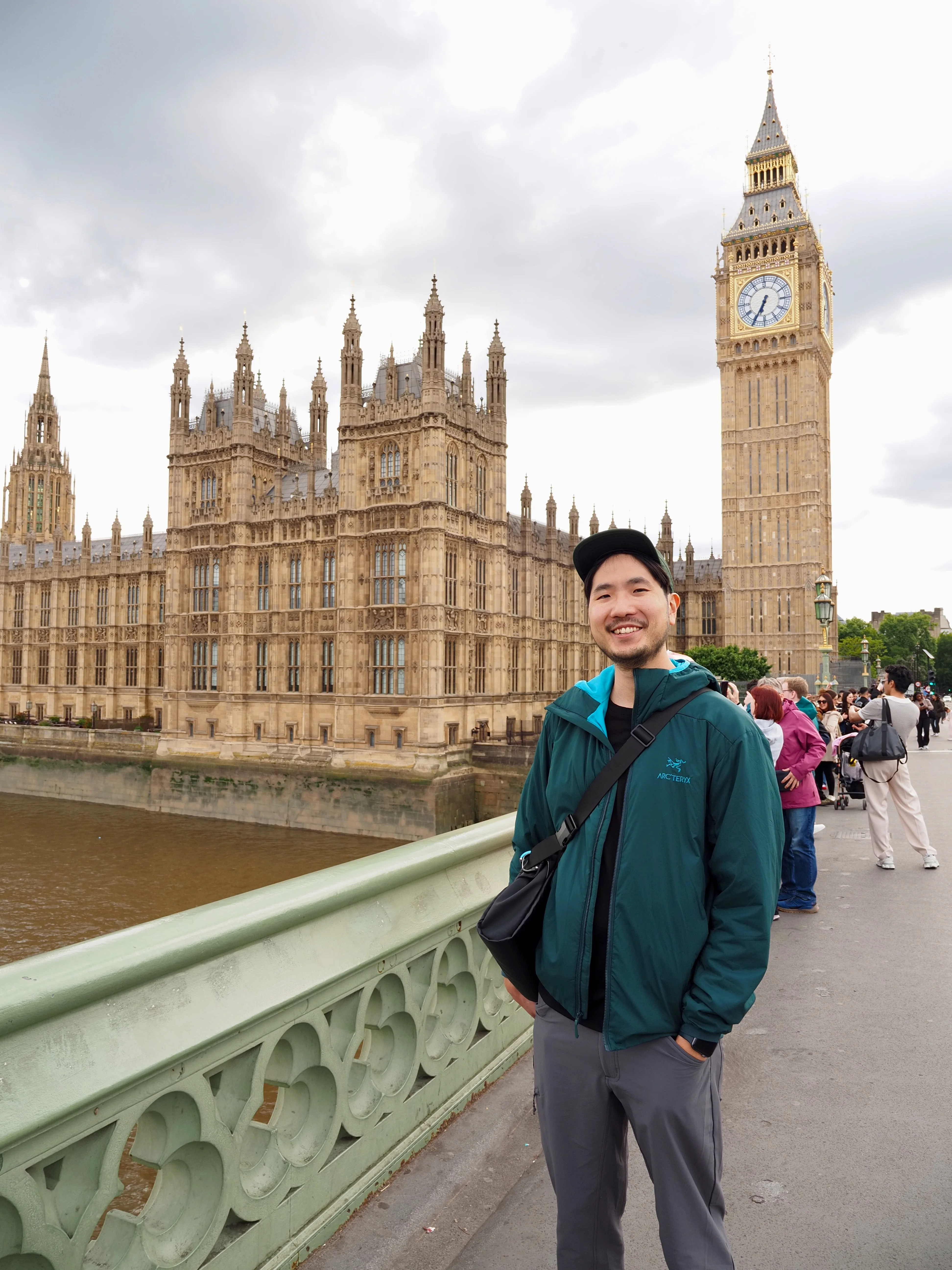 Author Stephen Goh standing outside Big Ben, London.