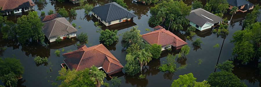 Flooded houses 