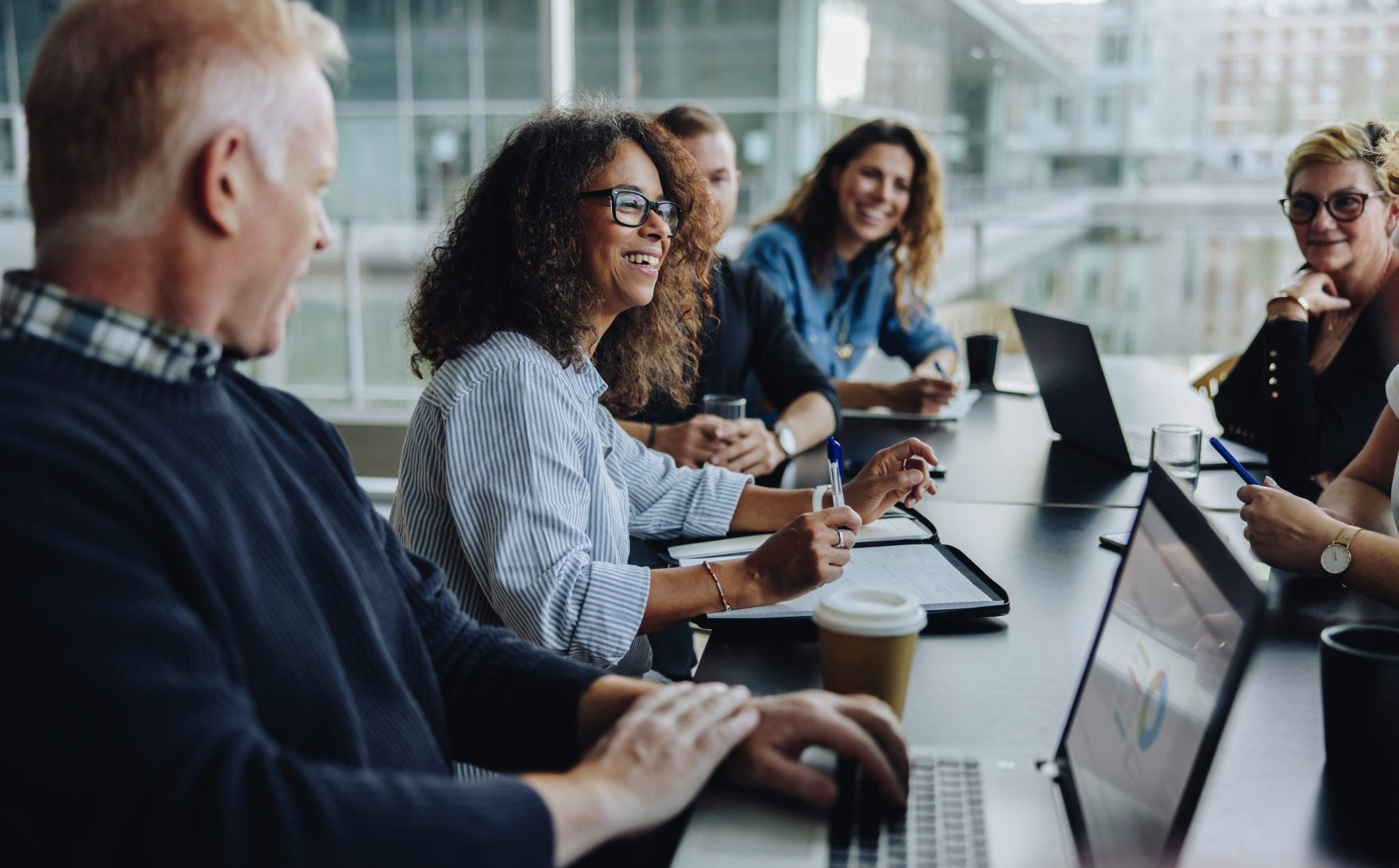 Meeting around the boardroom table