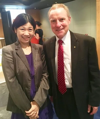 Iris Lun with David Morrison