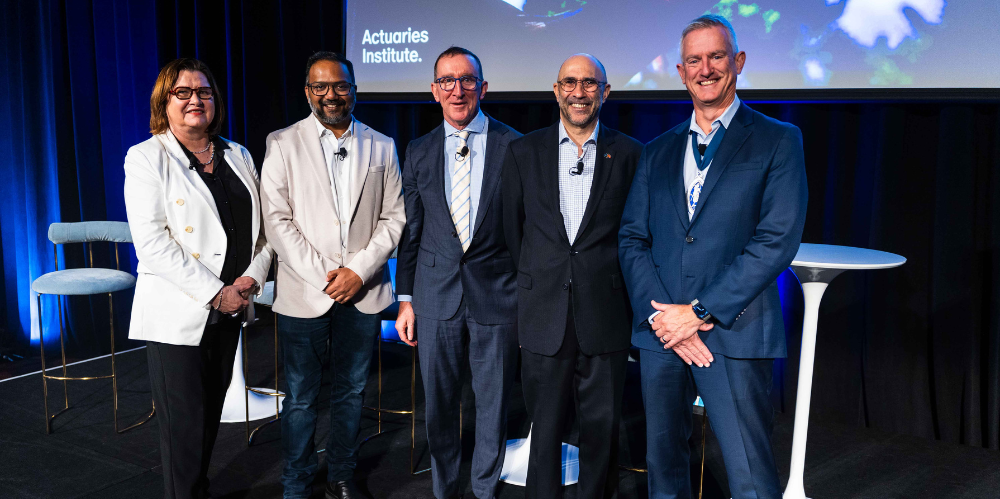 Jacki Johnson, Suhit Anantula, Andrew Matthews, Ian Hamm and Scott Reeves at the All Actuaries Summit
