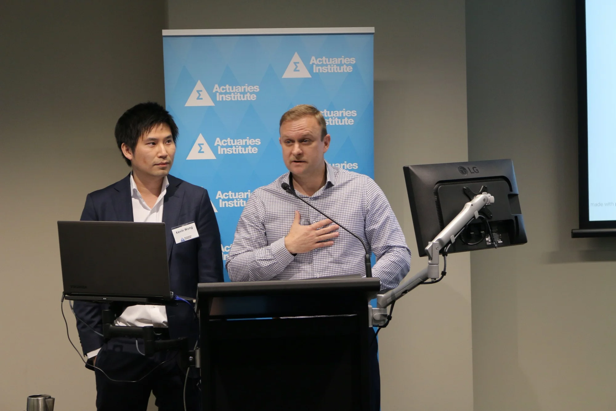 Kevin Wong and Joseph Daley, Kinnect developers from TAL