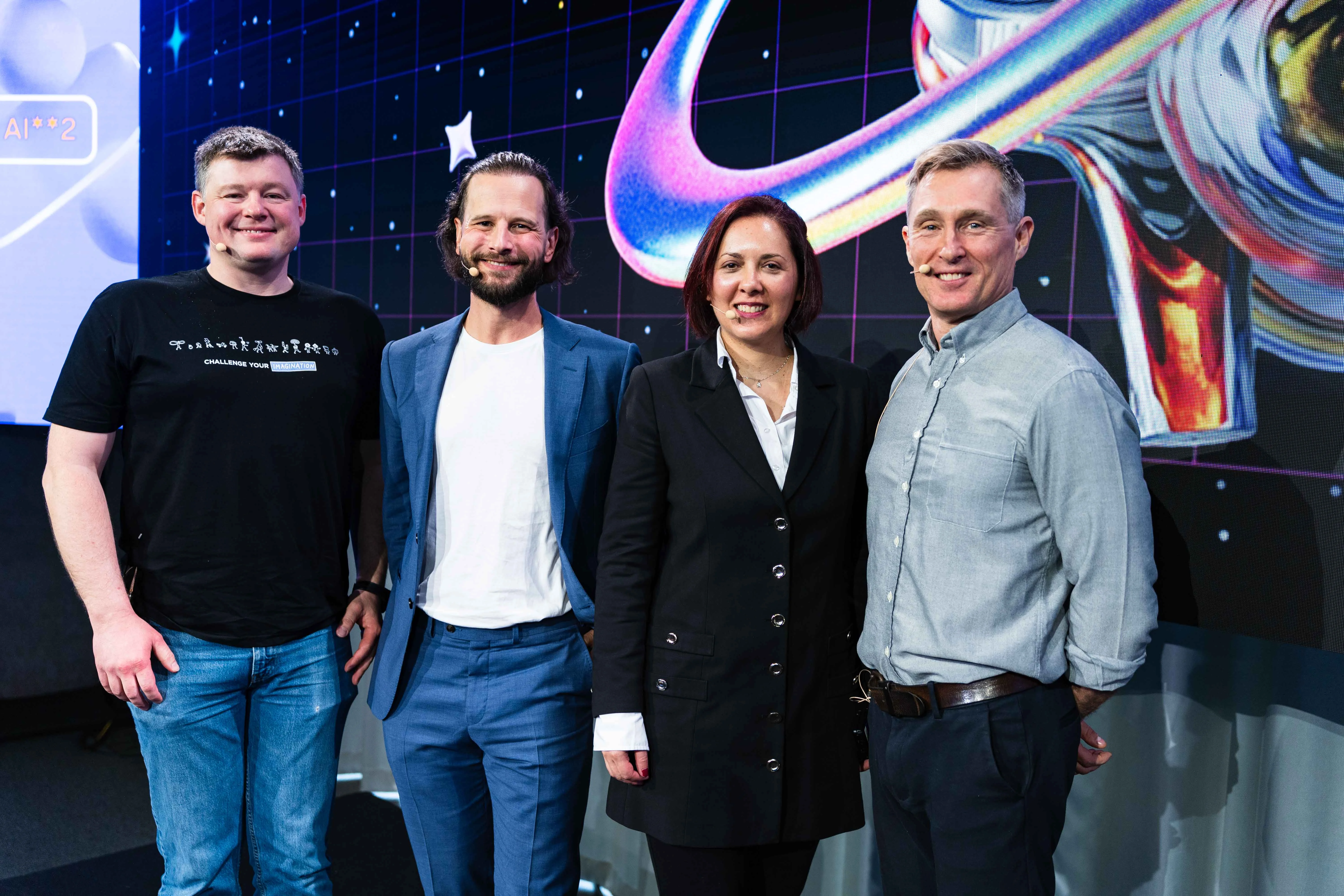 Left to right: Victor Bajanov, Fabian Held, Tui Britton and John Hawkins. 